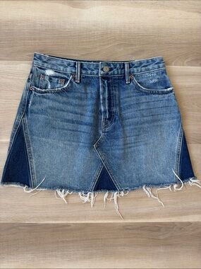 Grlfrnd - Eva Two Toned Denim Mini Skirt
